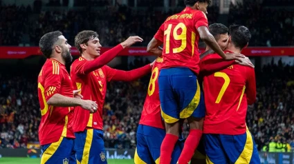 Imagen del último partido de España en Son Moix