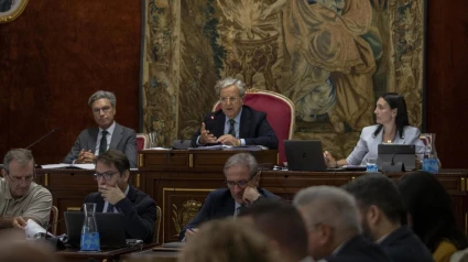 El presidente de la Diputación de Córdoba, Salvador Fuentes (centro), durante el Pleno de septiembre.POLÍTICADIPUTACION DE CORDOBA