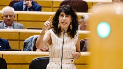 La ministra de Igualdad, Ana Redondo, durante una sesión de control al Gobierno en el Senado