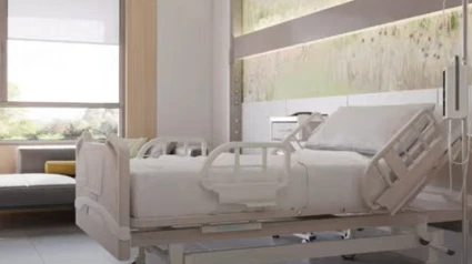 Recreación de una habitación del futuro Hospital Royo Villanova