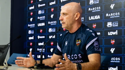 Calero, en la previa del partido en Getafe