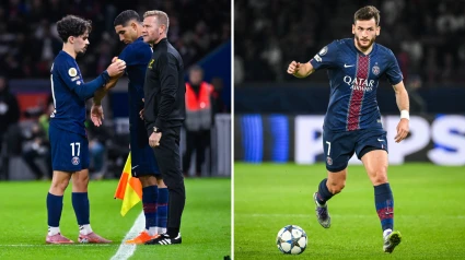 Vitinha y Kvaratskhelia se retiran lesionados antes del PSG - Barcelona