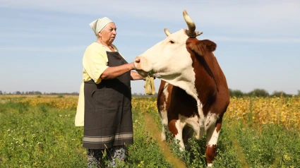 Mujer en un entorno rural