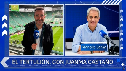 Manolo Lama le explica a Juanma Castaño cómo ha sido su viaje a Almaty para narrar al Real Madrid en Tiempo de Juego