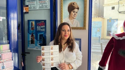 Manuela, administración de lotería Paqui Alfaro de Almendralejo