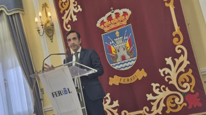 El alcalde de Ferrol este lunes en rueda de prensa tras la Junta de Gobierno
