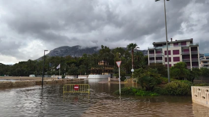 Inundaciones en zonas de Dénia por las fuertes lluvias