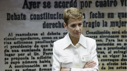 María Chivite, en la comisión de investigación en el Senado,.EFE/ Sergio Perez