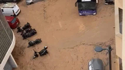 Imagen de una calle inundada en Vila