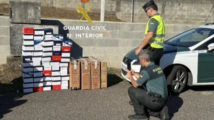 Incautación zapatos ilegales en Tui