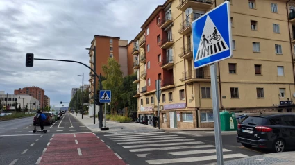 La nueva señal S-46 en un cruce de Soria