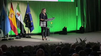 La consejera Mercedes Morán, en la inauguración de la FIG