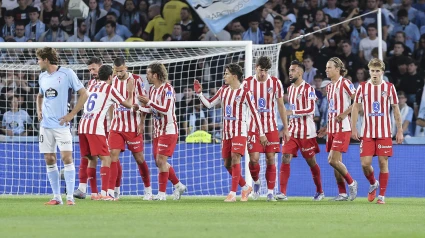 El Atlético de Madrid celebra el gol al Celta