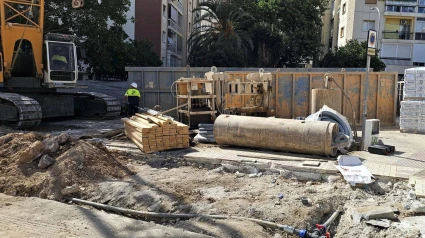 Llega la pantalladora al segundo tramo de las obras de prolongación del metro de Málaga al nuevo hospital