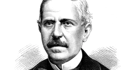 Grabado de Estanislao Figueras, primer presidente de la Primera República