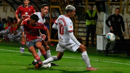 Jugada del Cultural Leonesa - Albacete, de la octava jornada de Segunda División