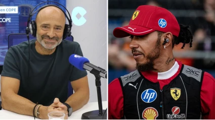 Antonio Lobato y Lewis Hamilton