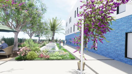 Jardín de la nueva residencia