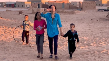 Niños saharauis en un campamento de Tinduf