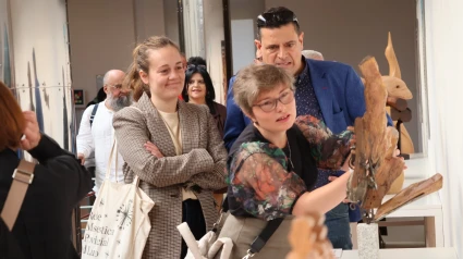 Iria Castro na exposición tifolóxica