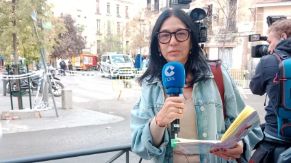 Pilar Cisneros, desde la calle Hileras en Madrid