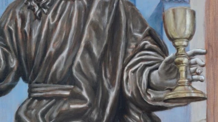 Detalle del Cartel Centenario Santa Cena que puedes observar en su integridad (formato vertical) en esta información