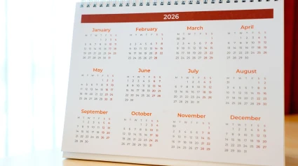 Imagen de recurso de un calendario de 2026