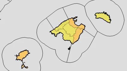 Avisos activos hoy y mañana en Illes Balears por tormentas y lluvias
