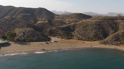 Vista aérea de la cala de Calnegre, en la costa de Lorca