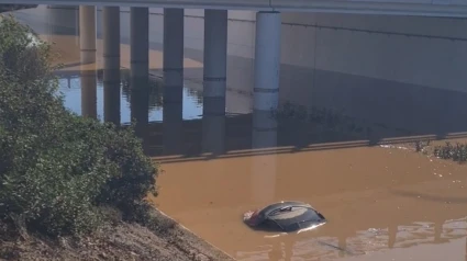 Inundación carretera aeropuerto de Ibiza