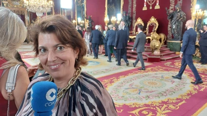 Carmen Labayen, jefa de Sociedad de COPE, en la recepción del 12 de octubre
