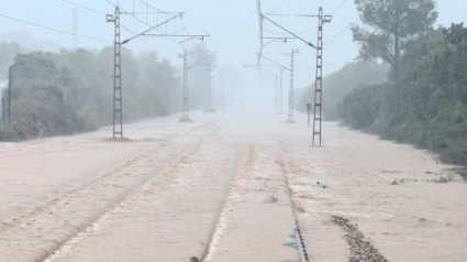 El temporal también ha impactado en el transporte ferroviario
