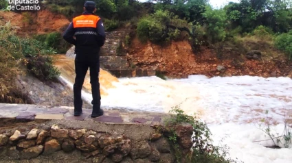 Las lluvias provocaron durante el fin de semana la crecida de ramblas y barrancos en Castellón
