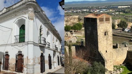 Palacio Gómez Jara de Fuente del Maestre y Mirador de las Jerónimas en Trujillo
