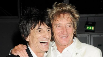 Ron Wood y Rod Stewart