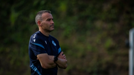 Sergio Francisco durante una sesión de entrenamiento en Zubieta