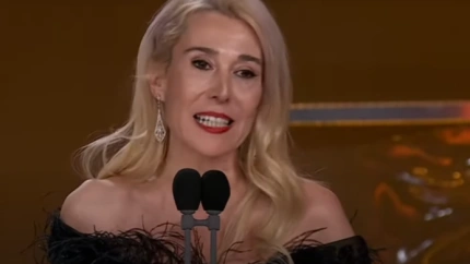 María Luisa Gutiérrez durante su discurso en la gala de los Goya 2025