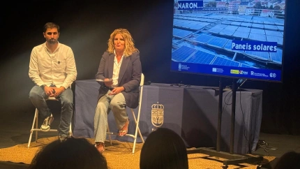 Rodrigo López y Marián Ferreiro durante la presentación