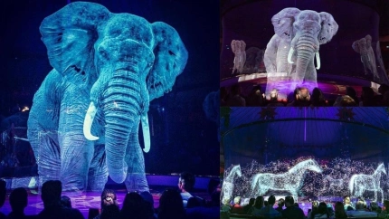 En el circo, sustituyen a los animales por gigantescos hologramas