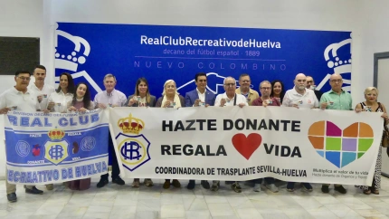 Renovación del acuerdo entre el Recreativo de Huelva y la Coordinadora de transplantes