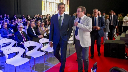 El presidente del Gobierno, Pedro Sánchez, en un acto este jueves 16 de octubre