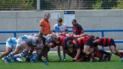 Jugadores del Rugby Tartessos durante un encuentro el pasado mes de septiembre