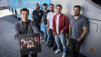 Madrid, 15/10/2025.- A menos de un mes de arrancar su próxima gira, la banda burgalesa la Maravillosa Orquesta del Alcohol (la M.O.D.A) sigue ilusionada por volver a la carretera, con motivo del lanzamiento el viernes de su nuevo disco, 'San Felices'. EFE/Fernando Villar