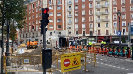Obras en Plaza de Madrid, Valladolid