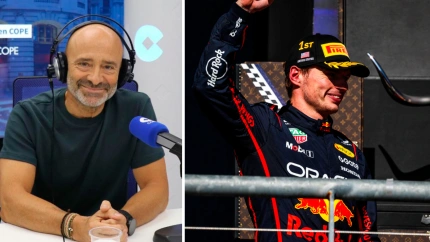 Antonio Lobato y Max Verstappen