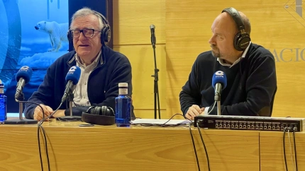 Joan Ramon Gonzalez amb Ricard Alvarez en un programa de COPE Lleida