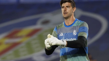 Thibaut Courtois, en un partido con el Real Madrid