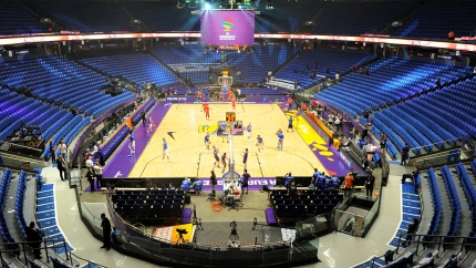 Imagen del pabellón en el que habitualmente disputa sus partidos el Maccabi de Tel Aviv.