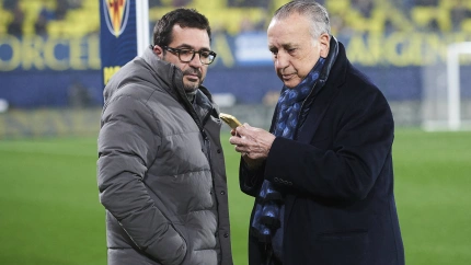 Roig Negueroles, el consejero delegado del Villarreal, junto a Fernando Roig, presidente del Villarreal.