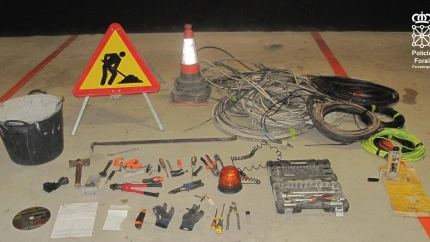 Tres detenidos por robar más de 5 kms de cable en varias localidades de Navarra y La Rioja